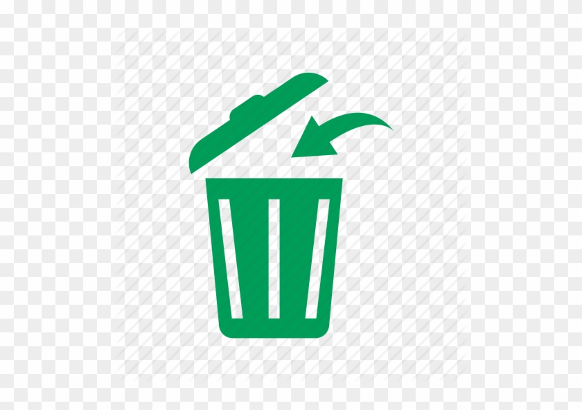 Trash Can Icons Set Clip Art Vector - Green Trash Can Logo #417497