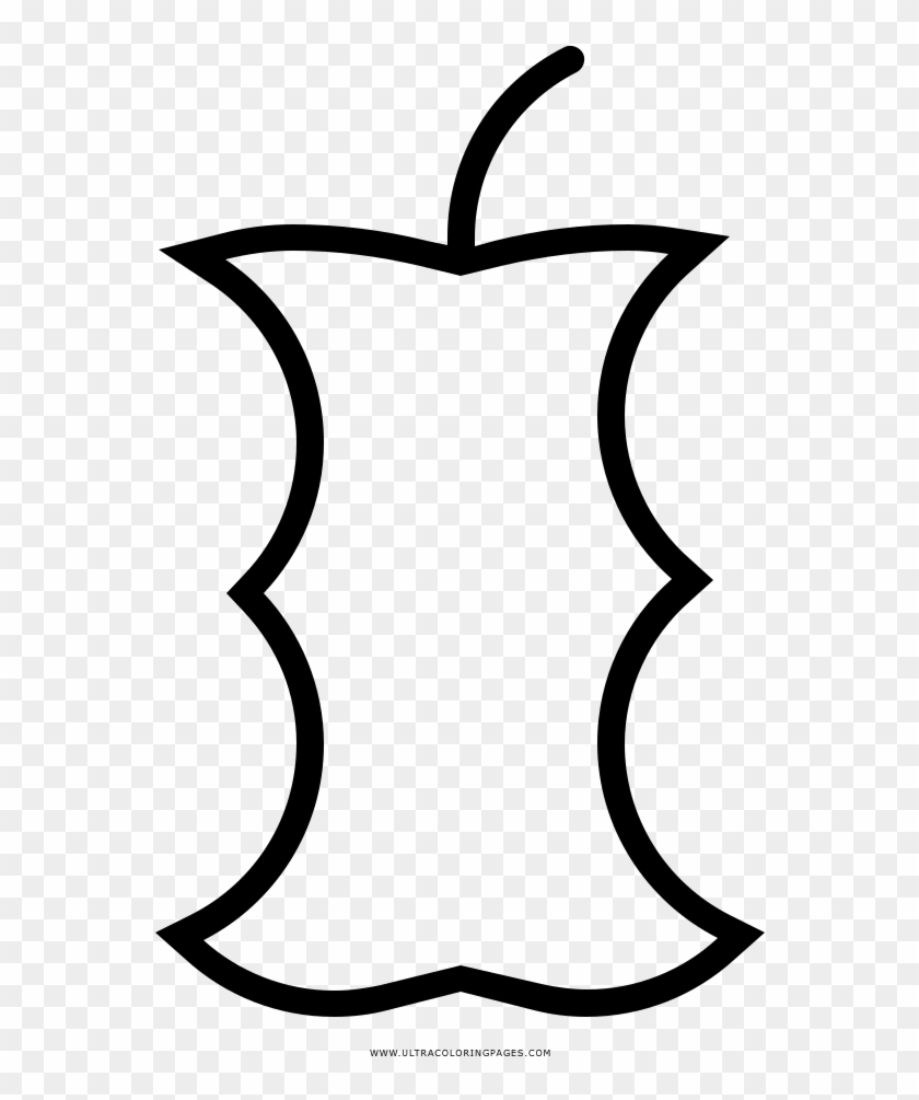 Apple Core Coloring Page - Coloring Book #417499