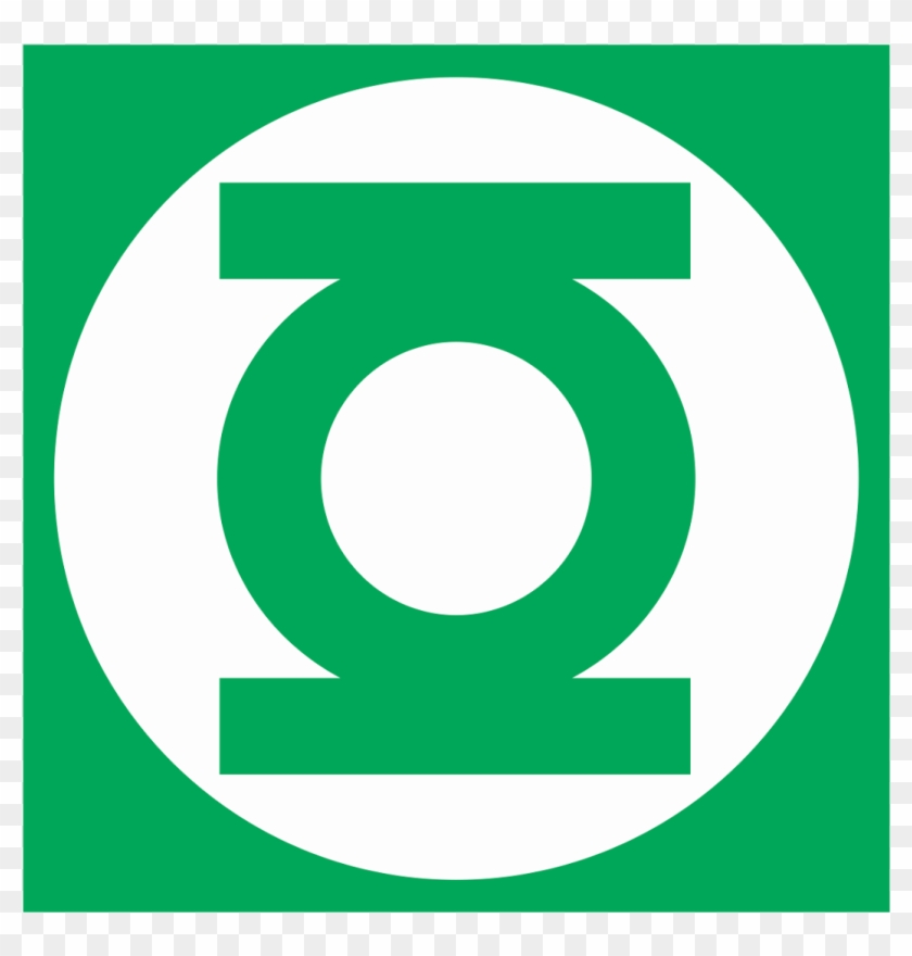 Minimalist Green Lantern Clip Art Medium Size - Green Lantern Logo Vector #417513