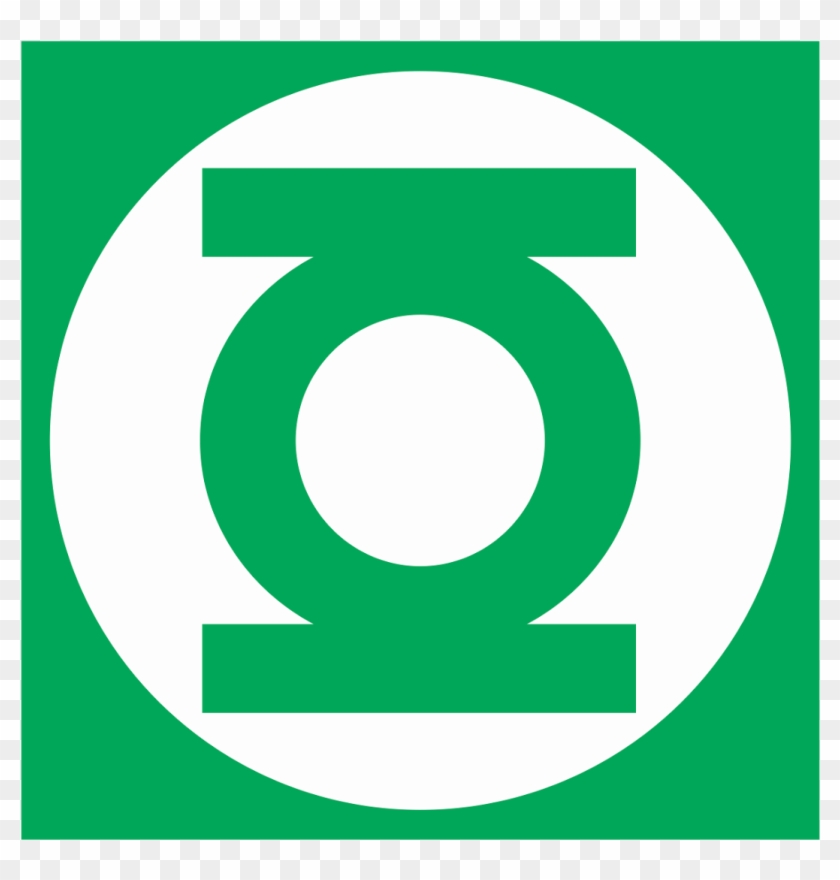 Minimalist Green Lantern Clip Art Medium Size - Green Lantern Logo Vector #417513