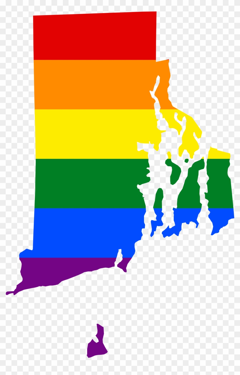 Lgbt Flag Map Of Rhode Island - Rhode Island Flag Map #417655