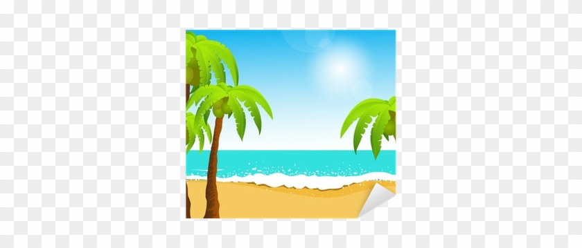 Vinilo Pixerstick Perfecto Tropical Playa De Arena - Vector Graphics #417769