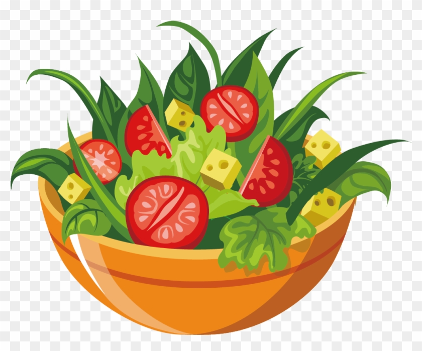 Fruit Salad Vegetable Clip Art - Vegetable Salad Vector #417843