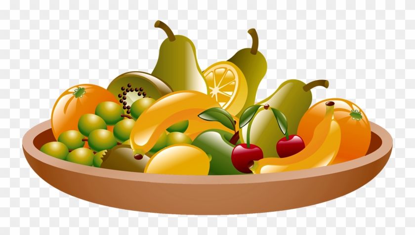 Vegetable Clipart Fruit Plate - Bowl Of Fruits Clipart #417847