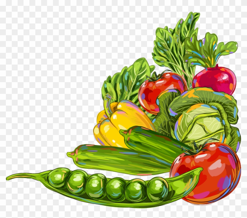 Vegetable Okra Fruit Illustration - Vegetables And Fruits Border #417857