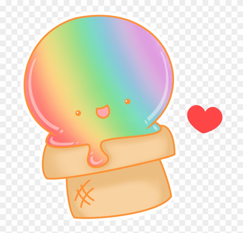 Uber Kawaii Icecream By Squishmuffin23 On Deviantart - Cartoon Rainbow Ice Cream #417938