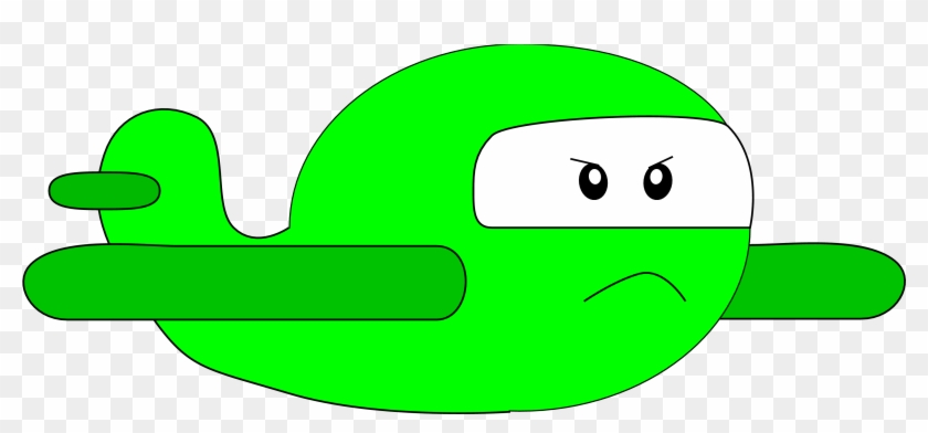 Flight Delays Travel Babel - Cartoon Green Airplane Sad #417984