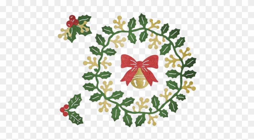 Cheery Lynn Designs Christmas Wreath 6 Piece Die Set - Emblem #417996