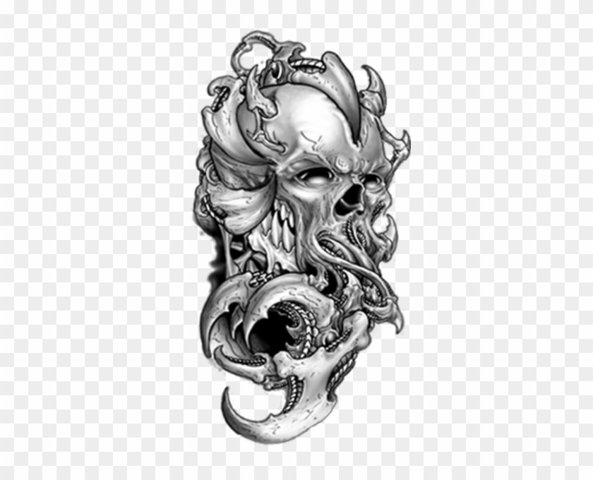 Design Tattoo Biomechanical Skull #418036