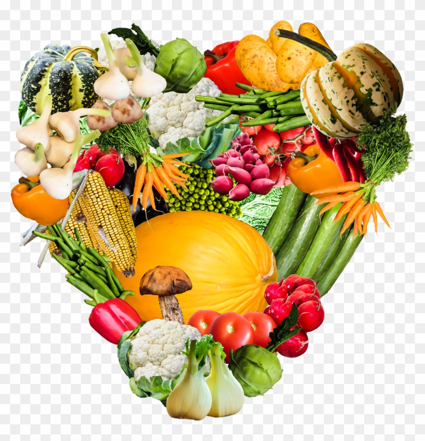 Heart Vegetables Png Transparent Image - Vegetables Png #418076