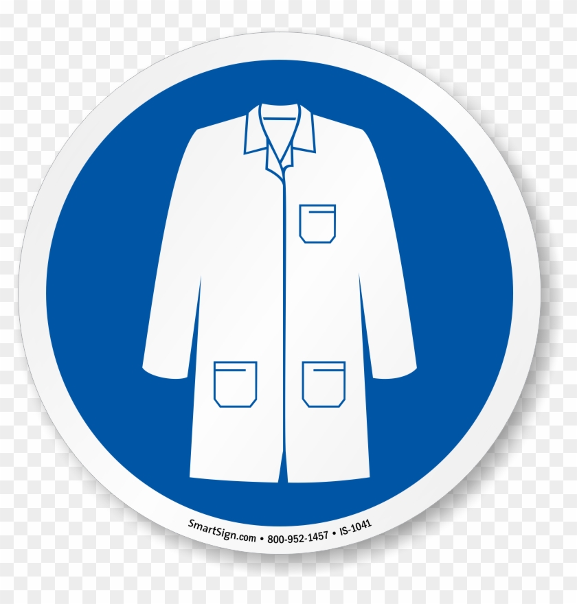 Wear Labcoat Symbol Sign - Personal Protective Equipment Lab Coat #418083