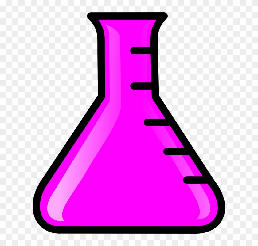 Flask Chemistry Pink Chemical Glass Bottle Laboratory - Flasks Clipart #418091