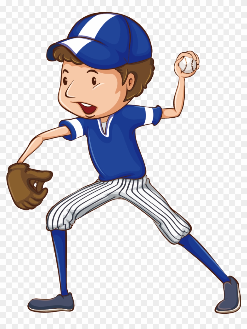 Baseball Player Drawing Clip Art - Baseball Player Drawing Clip Art #418180