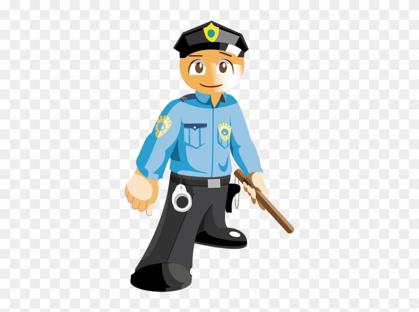 Police Cartoon Security Guard Career - 卡通 职业 - Free Transparent PNG Clipart  Images Download