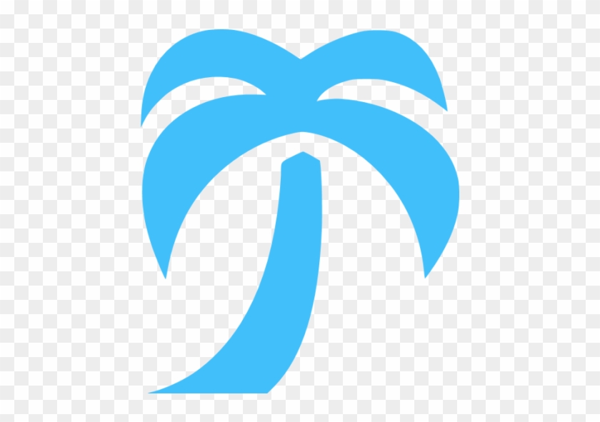 Palm Tree Icon Blue #418261