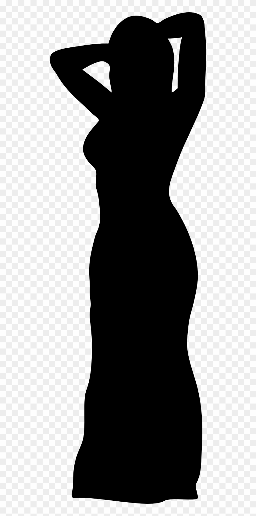 Black Dress Clipart Clipart Transparent - Woman In Dress Silhouette Png #418296