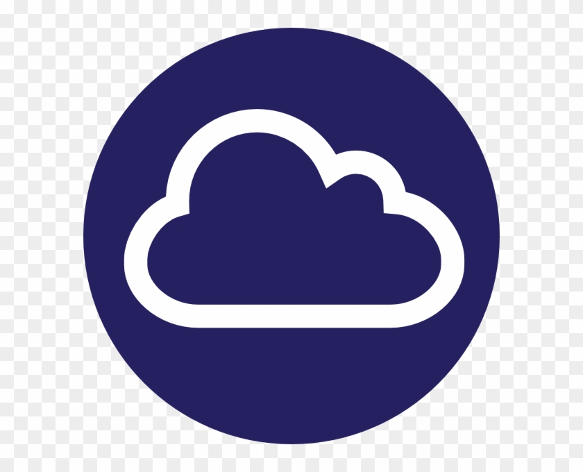 Blue Circle Cloud Icon Internet Clip Art At Clker - Cloud Icon Circle Png #418308