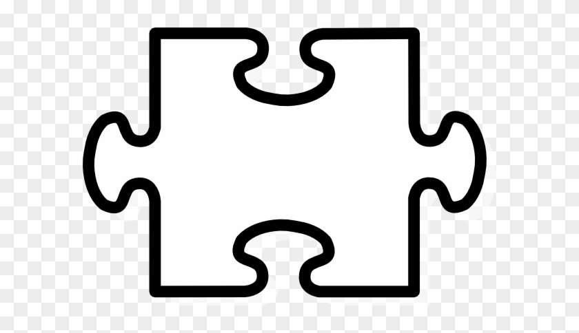White Puzzle Clip Art At Clker - Puzzle Piece Coloring Page #418339
