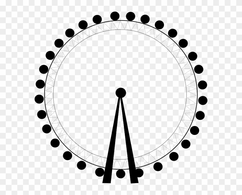 London Eye Clipart London Clipart Black And White - Ferris Wheel Love Simon #418482