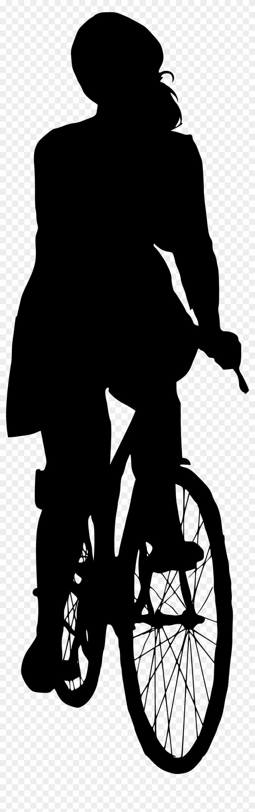 6 Bicycle Ride Silhouette Front View - Bicycle Png Front #418497