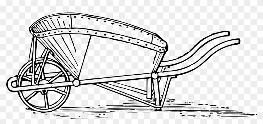 Barrow - Wheelbarrow Clipart Black And White #418537