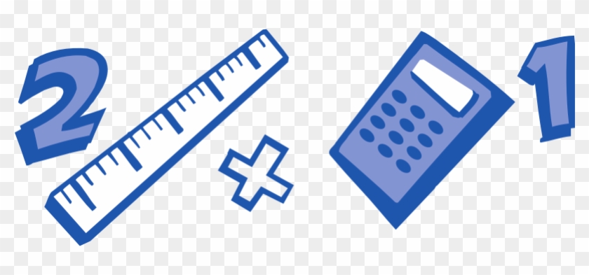 Blue Ruler Clipart - Clip Art Math Symbols #418562