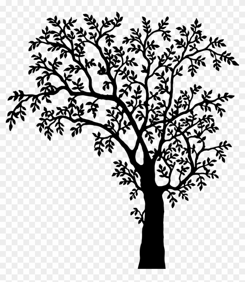 How To Draw A Tree Free Printable Tree Stencils, 16 - Vintage Tree Silhouette #418620