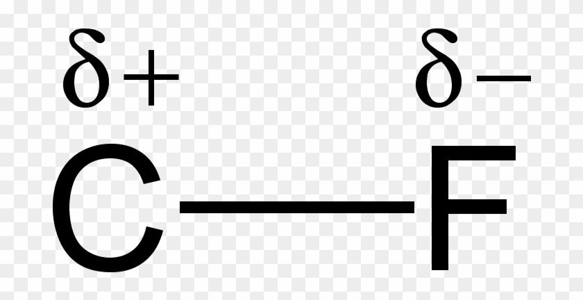 Carbon Fluorine Bond Polarity 2d Black - Carbon Fluorine Bond #418649