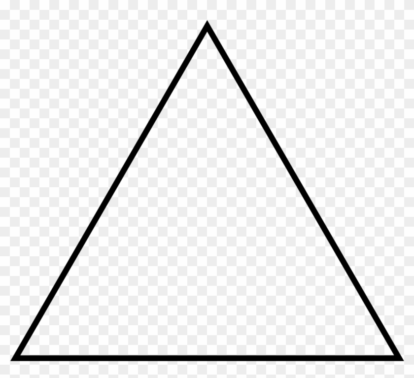 Black And White Triangle Png - Triangle Isosceles #418681
