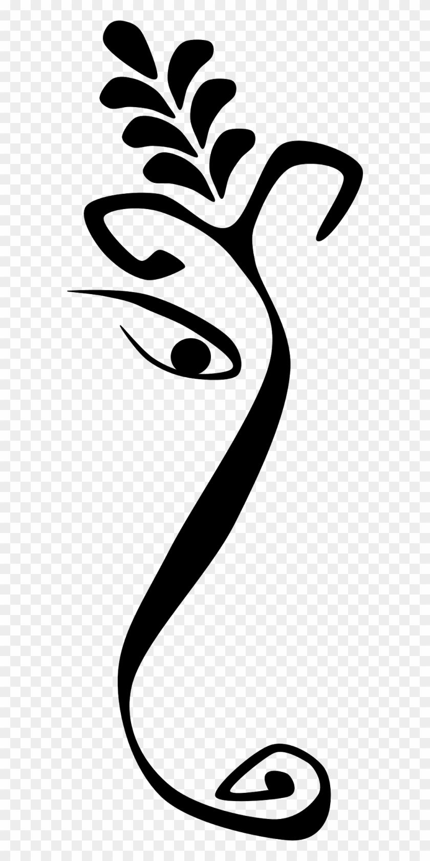 Ganesha Line Art Clip Art - Ganpati Clipart Black And White #418760