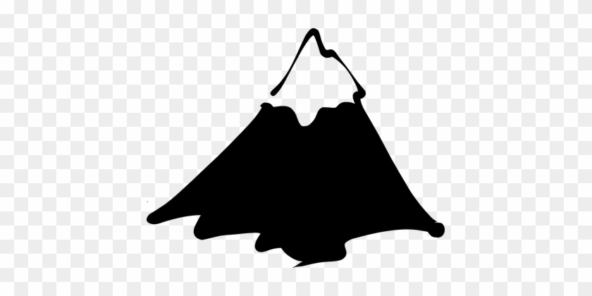 Mountain Snowy Peak Alp Everest Hill Mount - Mountain Black And White Clipart #418788