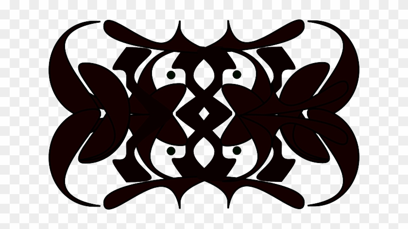 Ornaments Black, Silhouette, Border, Unit, Ornament, - Clip Art #418814