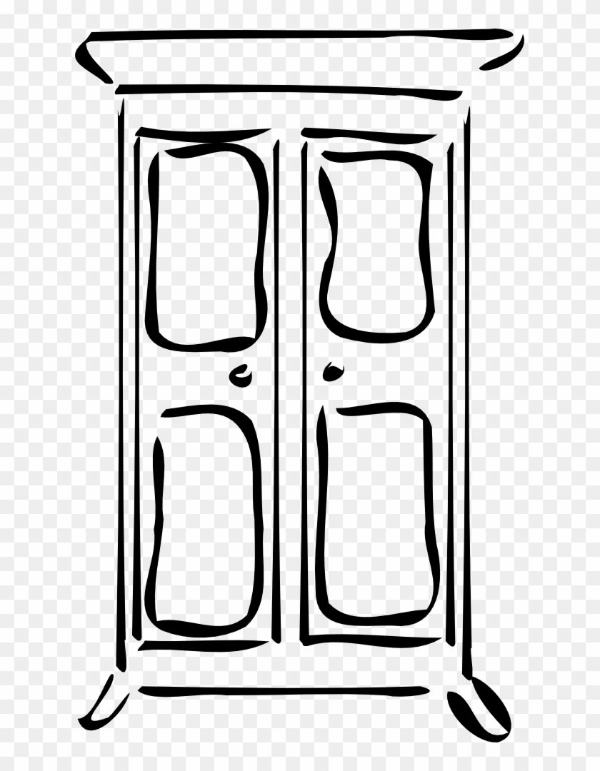 Cupboard Clipart Black And White - Cupboard Clip Art #418841