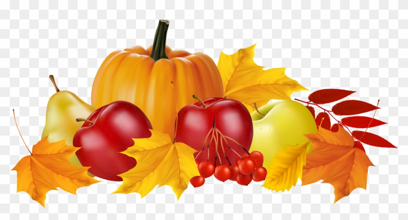 Autumn Pumpkin And Fruits Png Clipart Image - Autumn Pumpkin And Fruits Png Clipart Image #418907