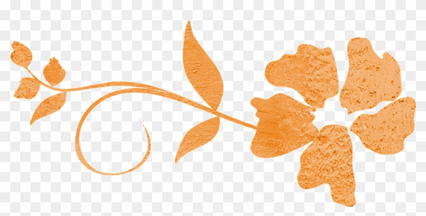 Orange Flower Clipart Decorative - Funeral Card #418909