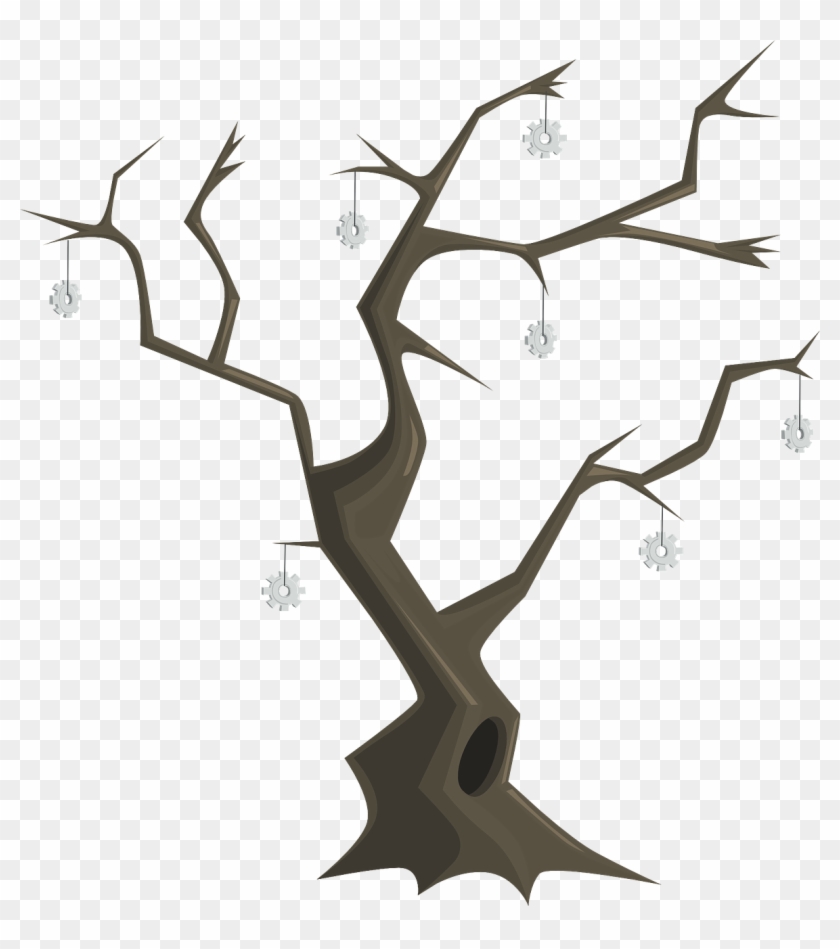 Tree Dead Wood Death Dry Scary Png Image - Vetor Arvore Seca Png #418915