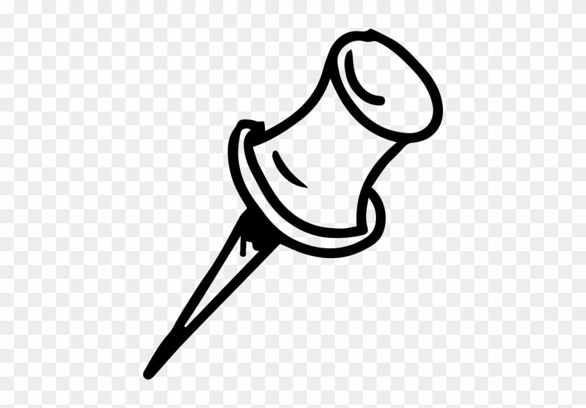 Thumb Pin Icon - Outline Picture Of Pin #419099
