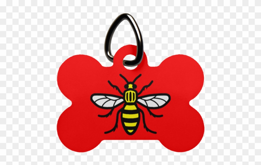 Manchester Bee Dog Bone Pet Tag - Manchester Bee One Size Fits Most Knit Cap #419268