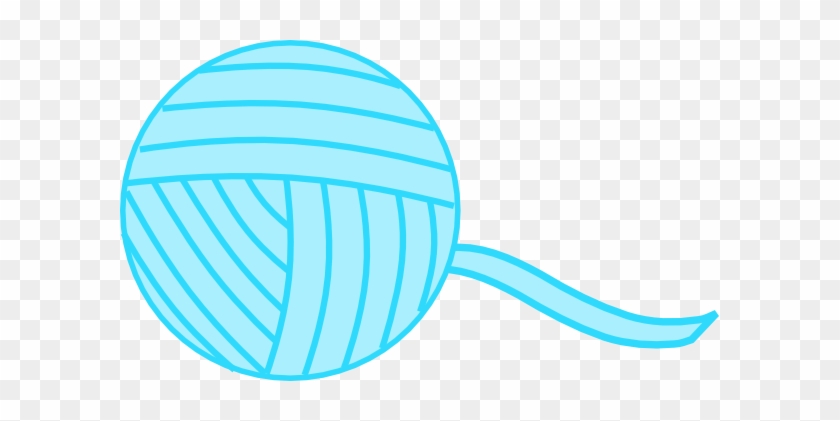Light Blue Yarn Clip Art - Ball Of Yarn Clipart #419322