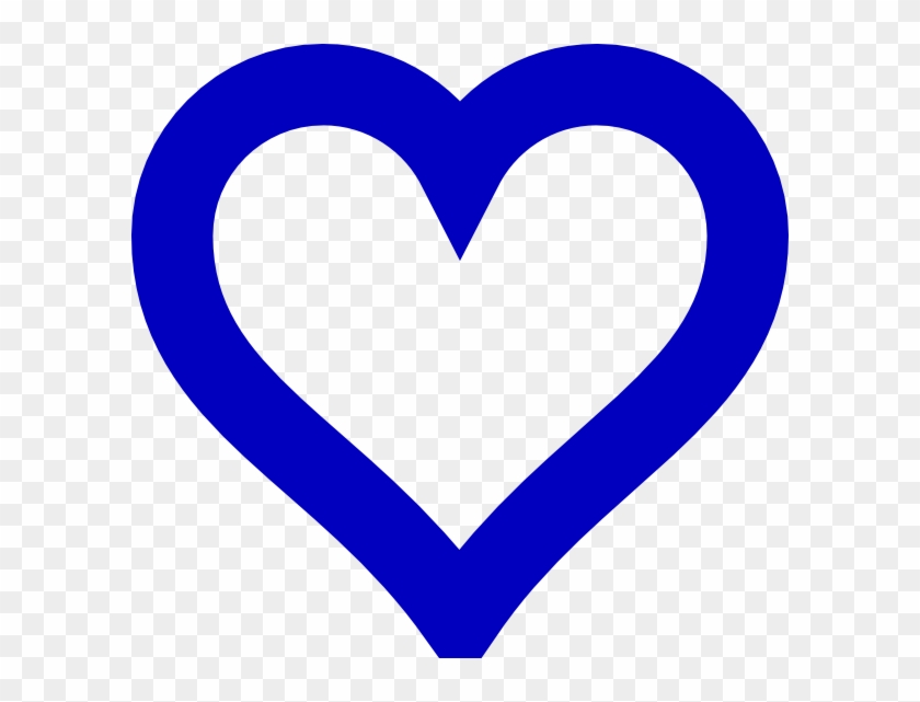 Open Blue Heart Clip Art - White And Blue Heart #419326