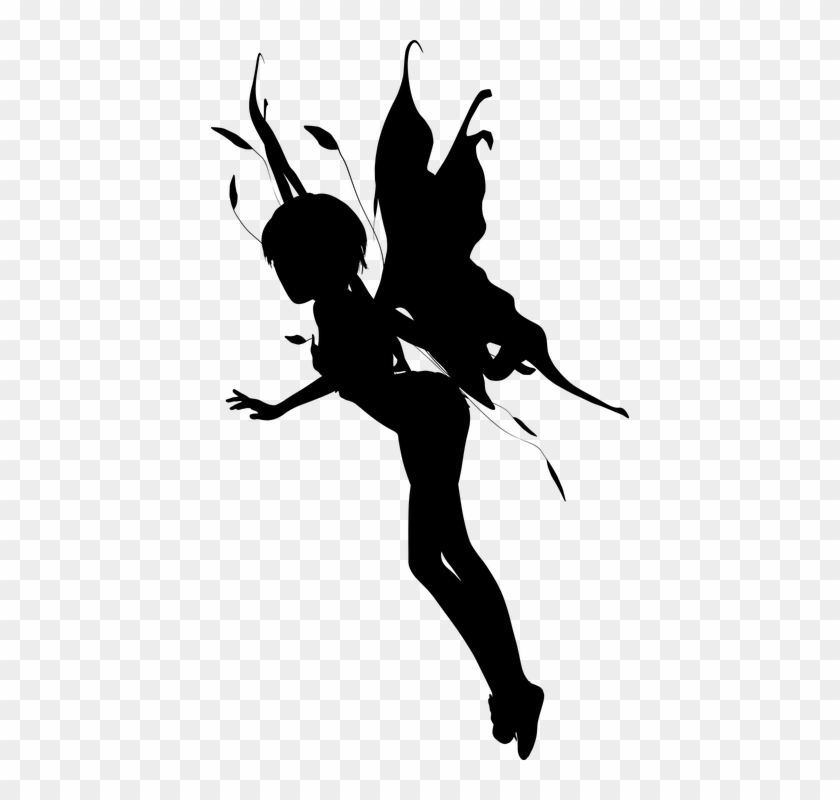 Spooky Tree Cliparts 27, - Fairy Silhouette Png #419425
