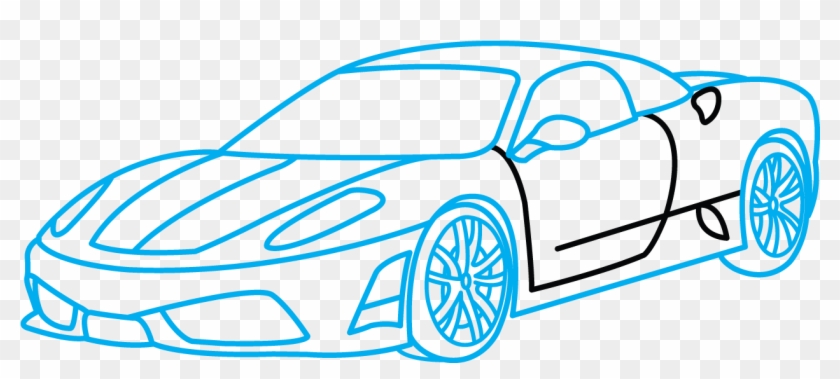 How To Draw Ferrari 360, A Sports Car, Easy Step By - How To Draw Ferrari 360, A Sports Car, Easy Step By #419501