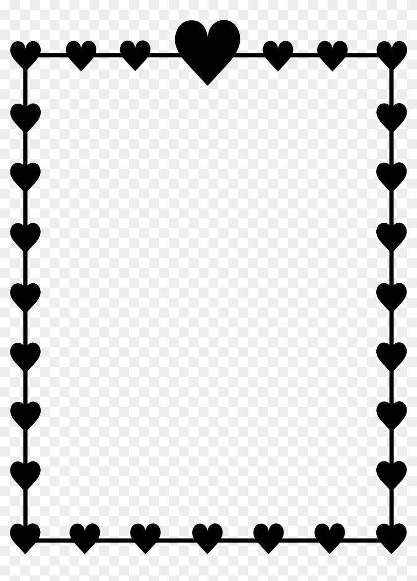 Heart Border Clipart Black And White - Valentines Day Left Right Game #419575