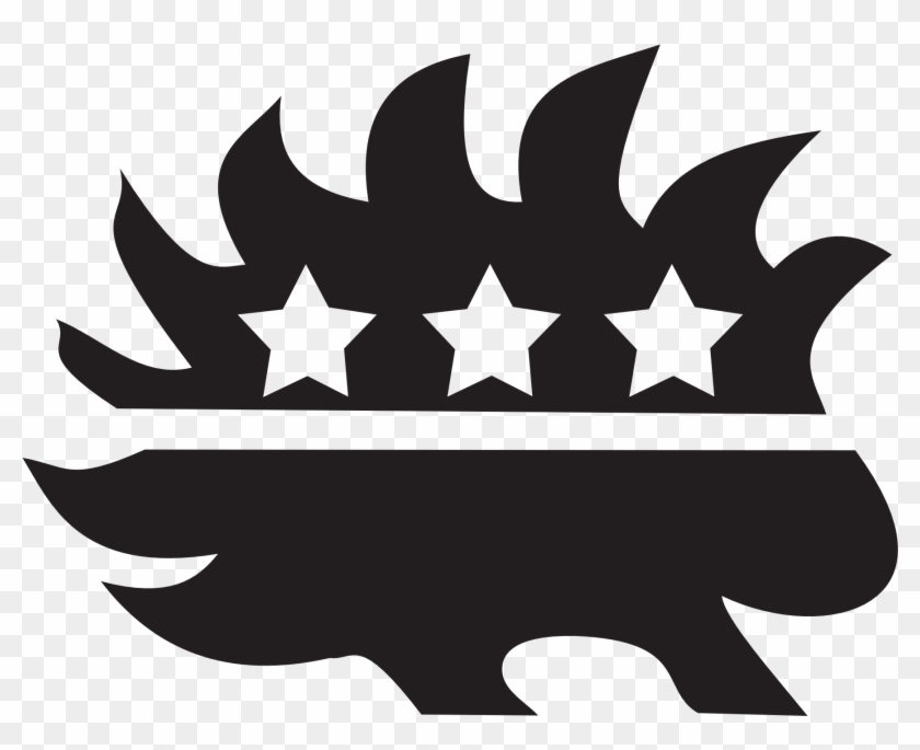 Black Libertarian Porcupine 555px - Libertarian Porcupine Sticker #419631