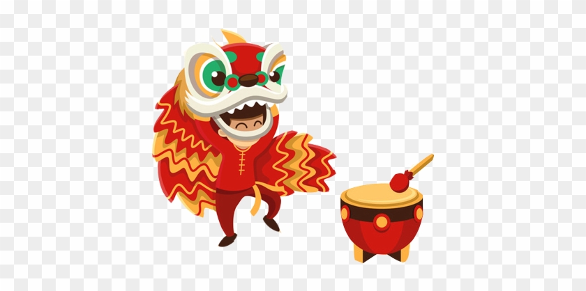 Lion Dance Chinese New Year Dragon Dance - Lion Dance Vector Png #419650