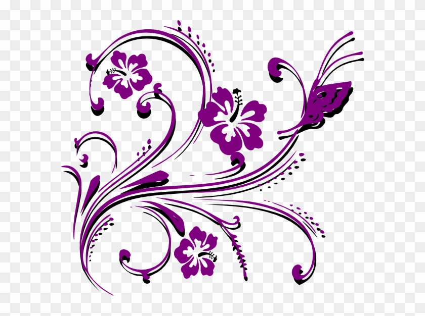Purple Swirl Clip Art - Clip Art Png Bunga #419753