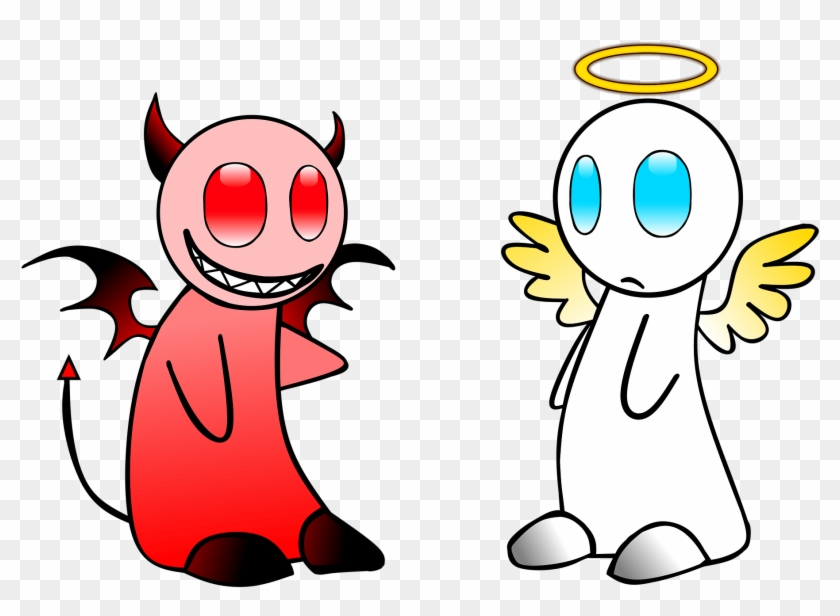 Animated Celebration Clipart 21, Buy Clip Art - Cartoon Devil And Angel #419805