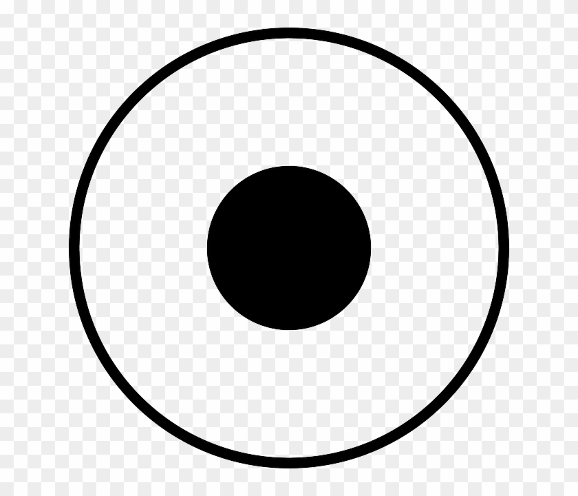 Dot Black, Circle, Round, Target, Dot - Round Eye Clipart #419828