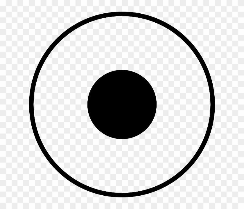 Dot Black, Circle, Round, Target, Dot - Round Eye Clipart #419828