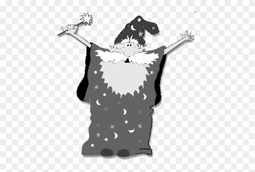 Wizard Transparent Png - Wizard Black And White #420017